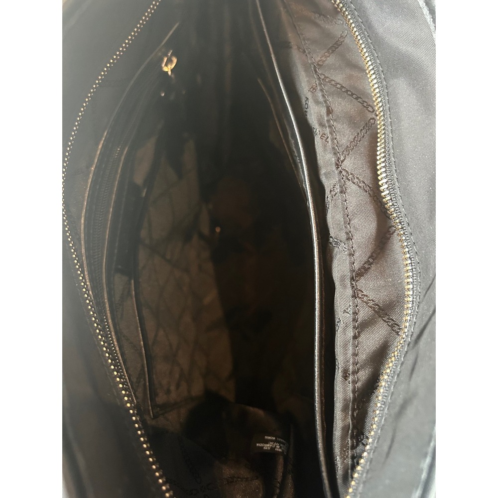 Michael‎ Kors Leila Large Nylon Tote Nylon Canvas w/ Leather Gold Hardware COA - Picture 6 of 8